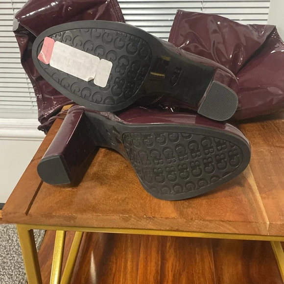 GB Get-Real Patent Platform Over-The-Knee Block Heel Boots Size 7.5 - Picture 4 of 8